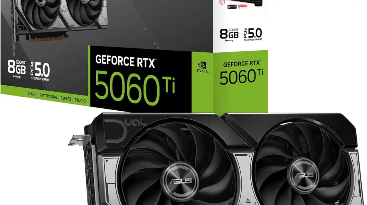 Tarjeta gráfica ASUS Dual GeForce RTX 5060 Ti con 8GB GDDR7 por sólo 324,90€ con envío gratis (-32%)
