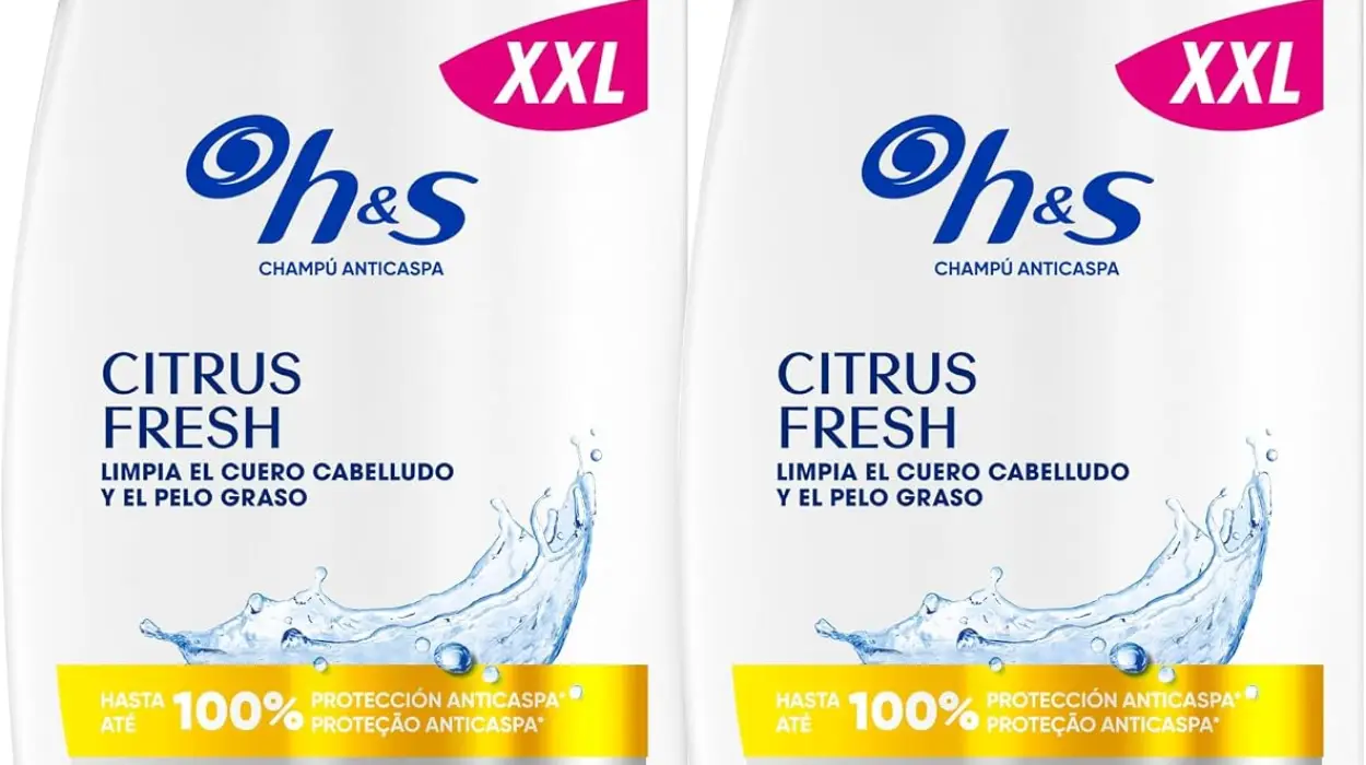 Pack x2 Champú anticaspa H&S Citrus Fresh para pelo graso de 1000 ml por sólo 15,06€ con cupón (-40%)
