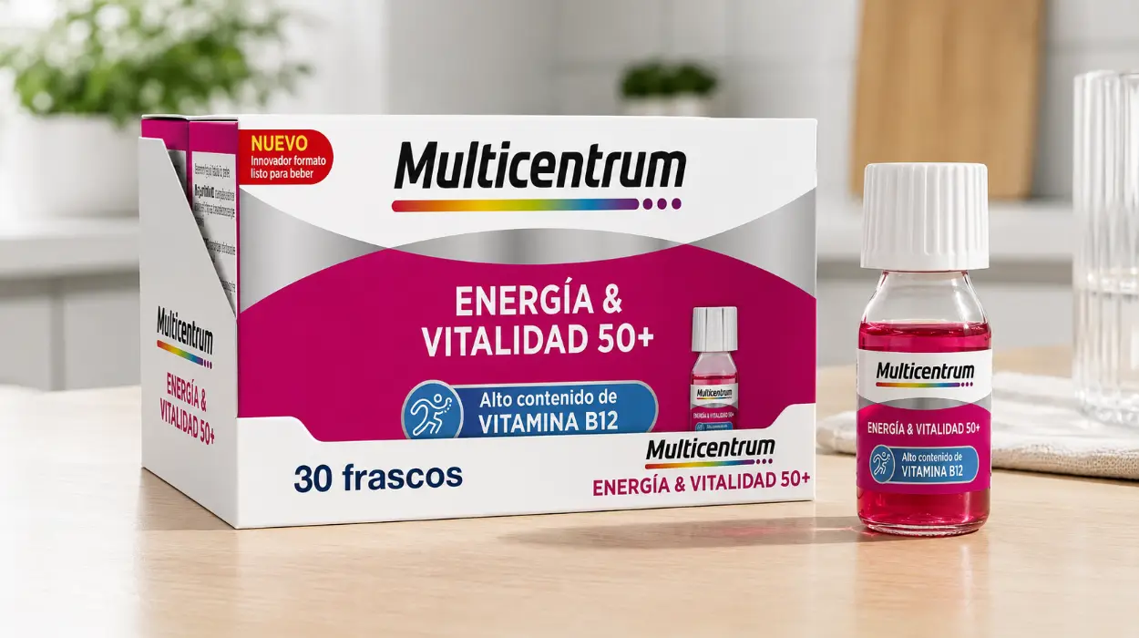 Multicentrum Energía & Vitalidad 50+ en líquido, pack de 30 frascos por sólo 20,89€ (-22%)