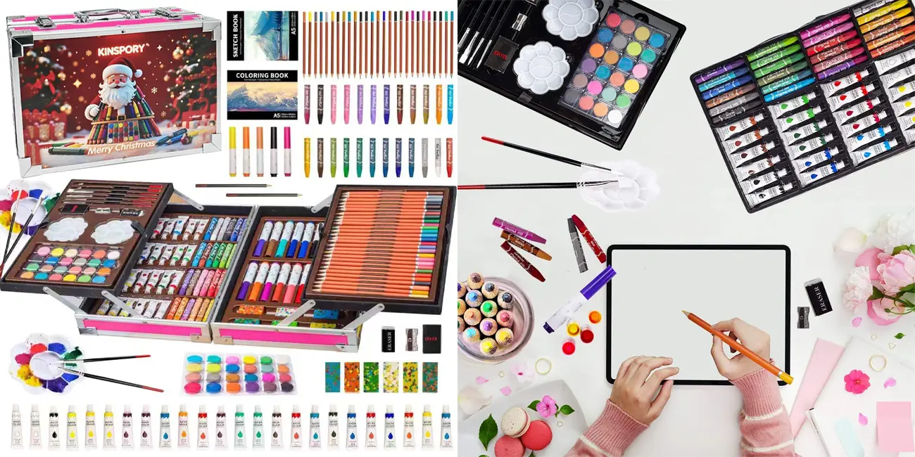 Chollo Maletín de pinturas KINSPORY para niños con 139 piezas por sólo 14,99€ con cupón (-46%)