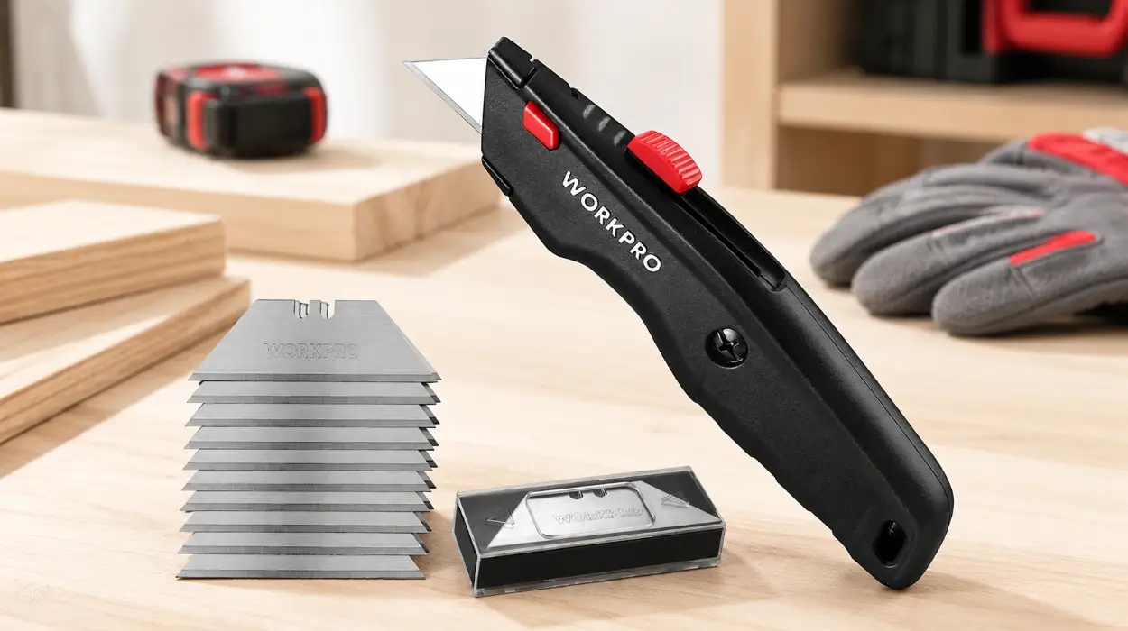 Siempre listo para todo: Cutter WORKPRO con 10 cuchillas de recambio por sólo 8,49€ (-15%)