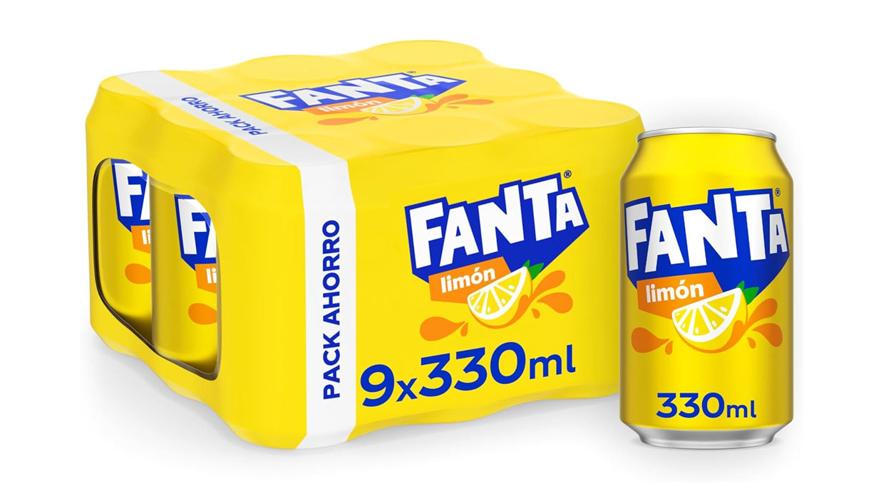 Chollo Pack de 9 latas de Fanta Limón de 33 cl por sólo 5,39€ (-22%) ¡0,59€ cada una!
