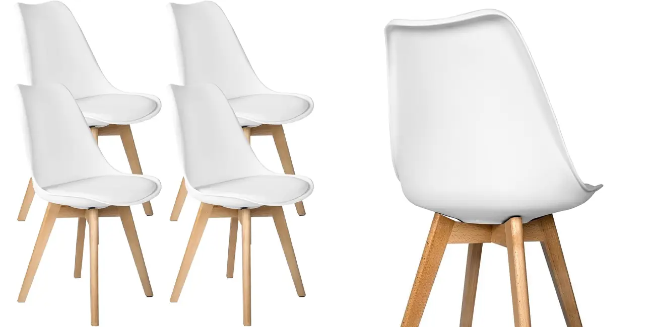 Chollo Pack 4 sillas de comedor nórdicas por sólo 81,22€ con envío gratis (-10%) ¡Sólo 20,31€ cada una!