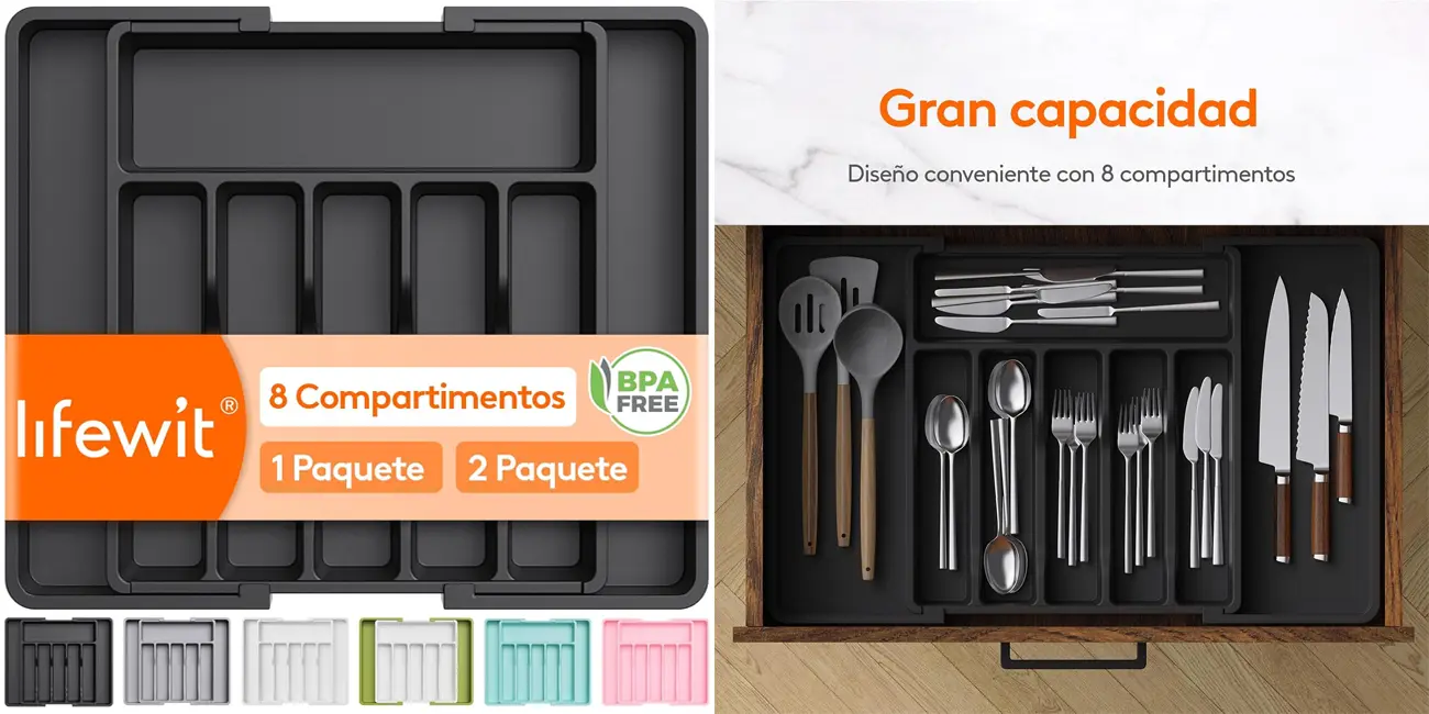 Cocina ordenada en minutos gracias a este organizador extensible y económico en Amazon