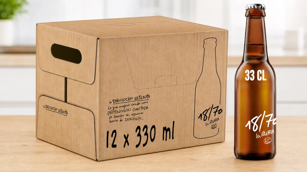 Pack de 12 botellas de cerveza lager especial 18/70 La Rubia de 33 cl por sólo 11,40€ (-27%)