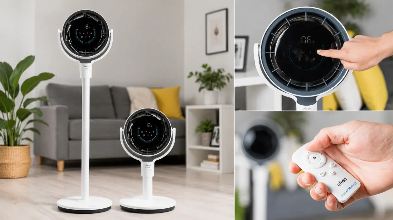 Ventilador Ufesa Kodiak con control LCD, 12 velocidades y oscilación 3D para aire fresco en toda la estancia por sólo 90,99€ con envío gratis (-30%)