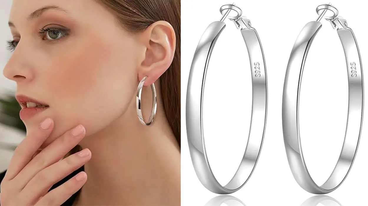 Chollo Pendientes de aro Exgox de plata 925 para mujer por sólo 10,57€ (-10%)