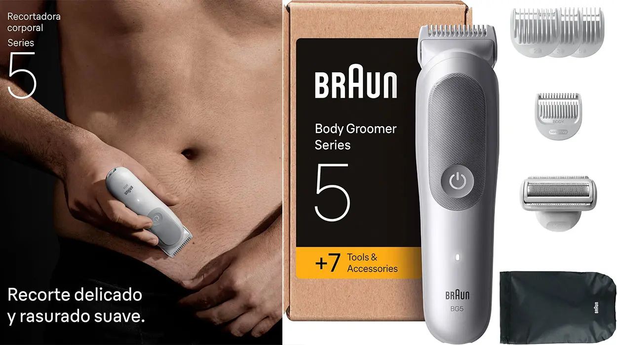 Chollo Recortadora corporal Braun Series 5 BG5555 por sólo 54,99€ con envío gratis (-31%)