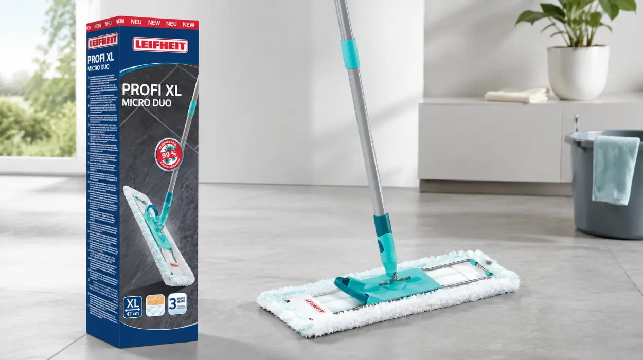 Mopa Leifheit Profi XL micro dúo de acero y giratoria para superficies grandes por sólo 18,60€ (-53%)