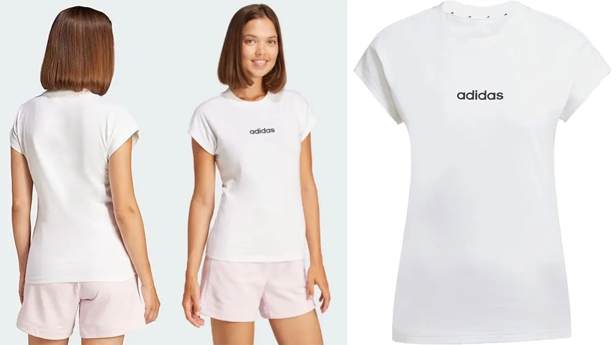 Chollo Camiseta Adidas Essentials Linear Cotton para mujer por sólo 12,99€ (-35%)