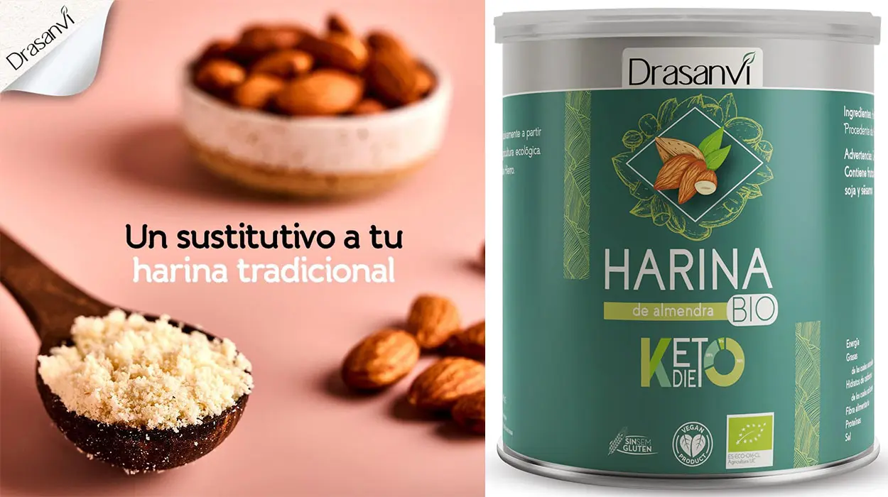 Chollo Harina de Almendra Bio Drasanvi para dieta keto por sólo 11,89€