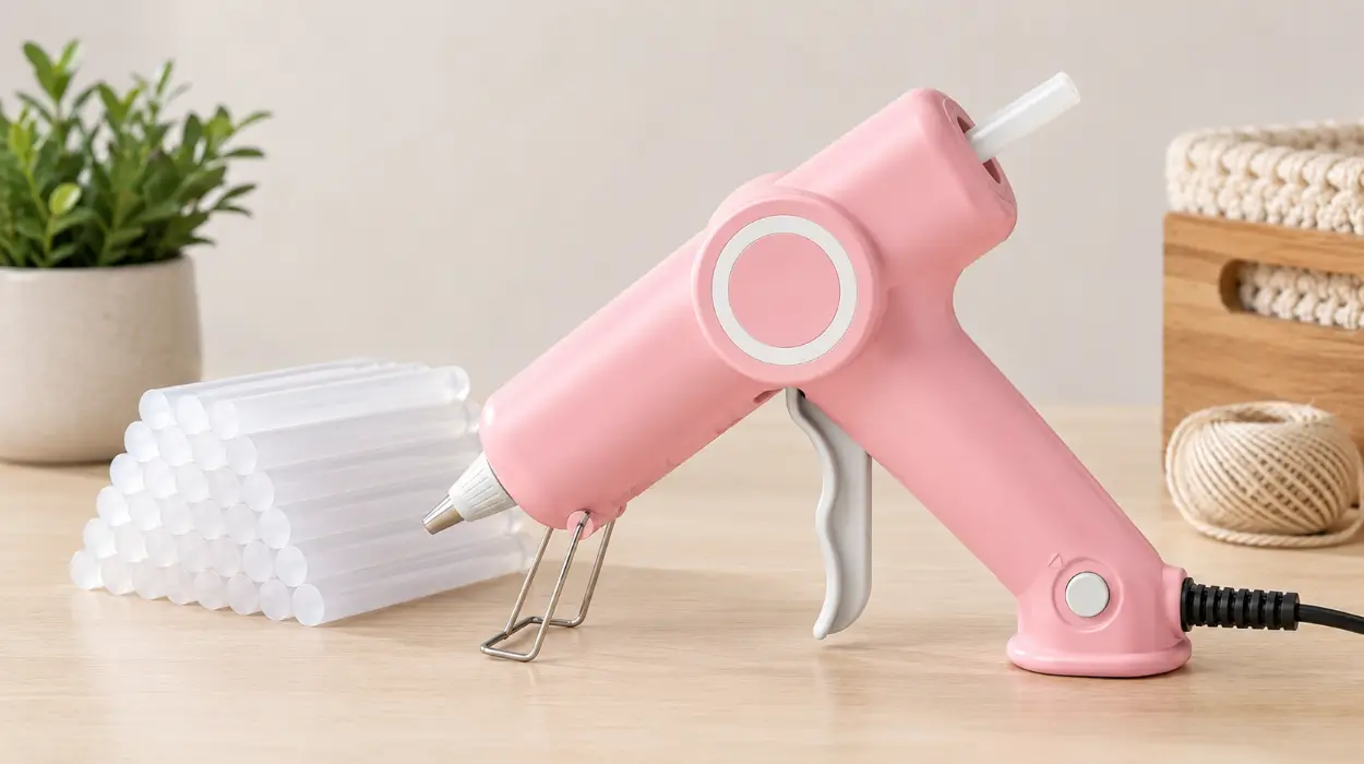 Pistola de pegamento termofusible de 20W con 30 barras de pegamento y bolsa por sólo 5,99€ (-33%)