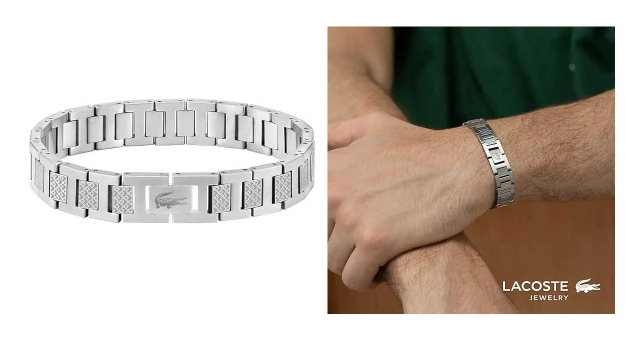 Chollo Pulsera de eslabones Lacoste Metropole para hombre por sólo 62,95€ con envío gratis (-29%)