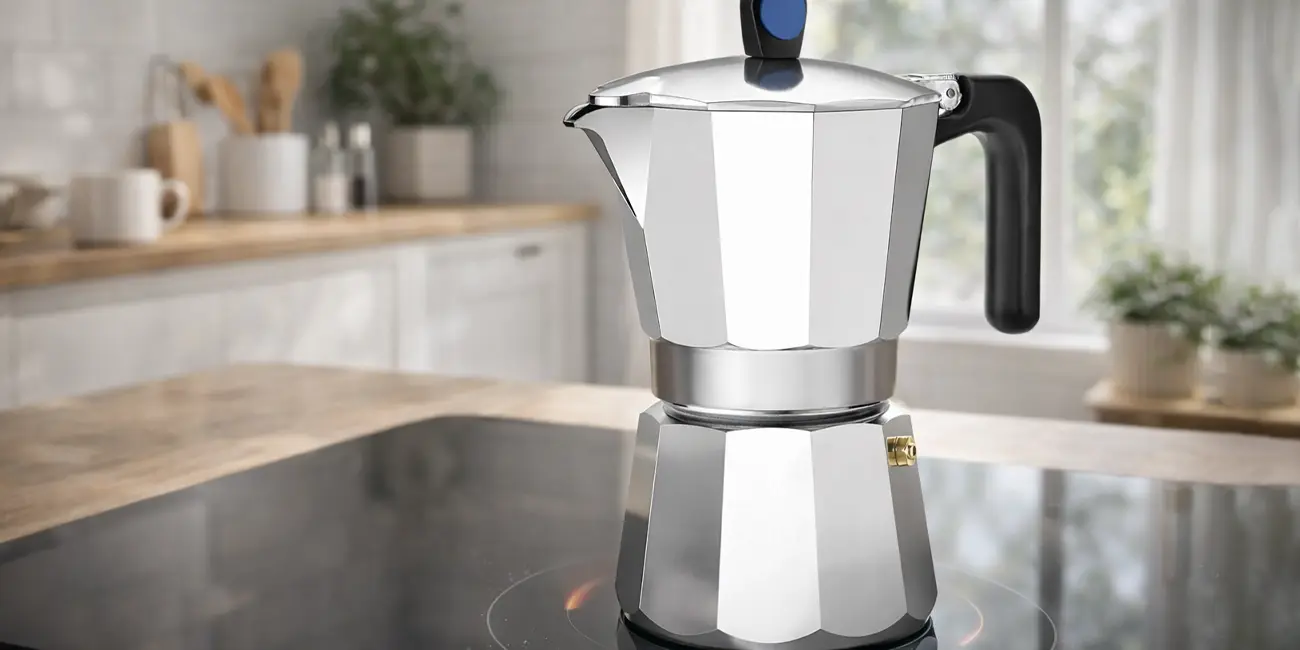Si tu vieja moka no sirve en inducción este modelo de Monix sí y cuesta menos de 10€ en Amazon