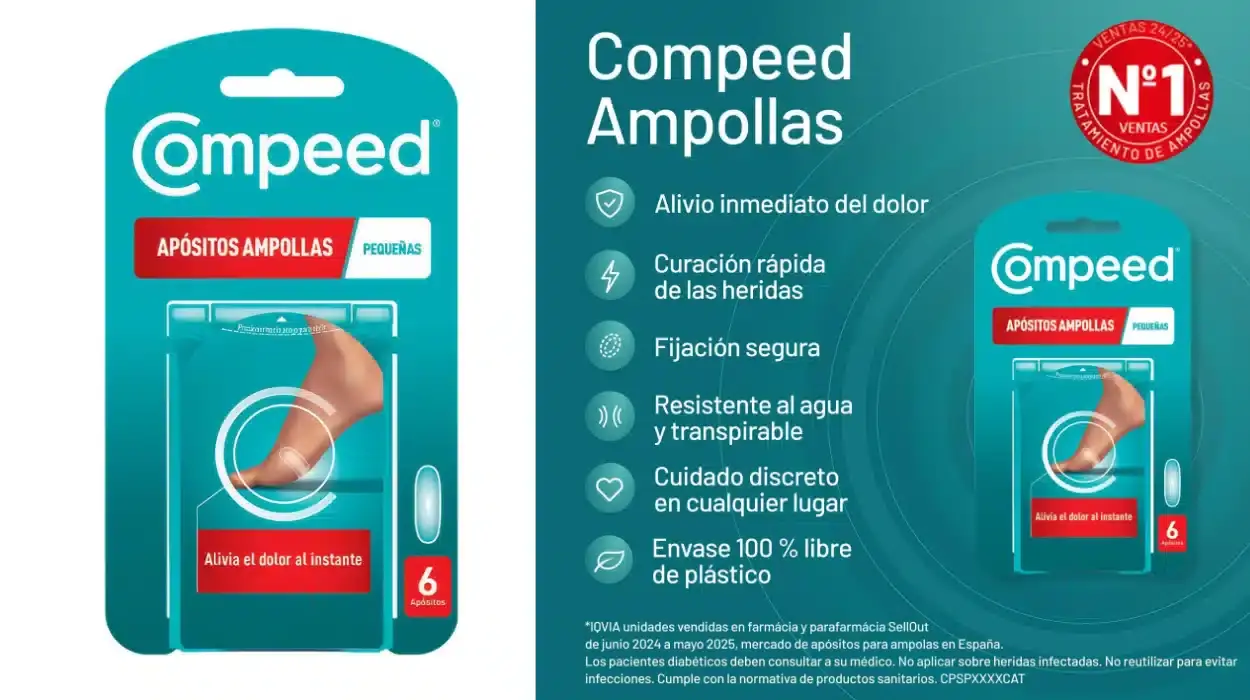 Pack x6 Apósitos hidrocoloides Compeed para ampollas pequeñas por sólo 5,30€ (-33%)