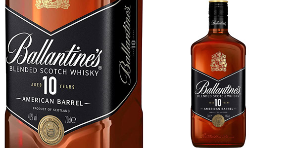 Chollo Whisky escocés de mezcla Ballantine’s 10 Años de 700 ml por sólo 14,92€ (34% de descuento)