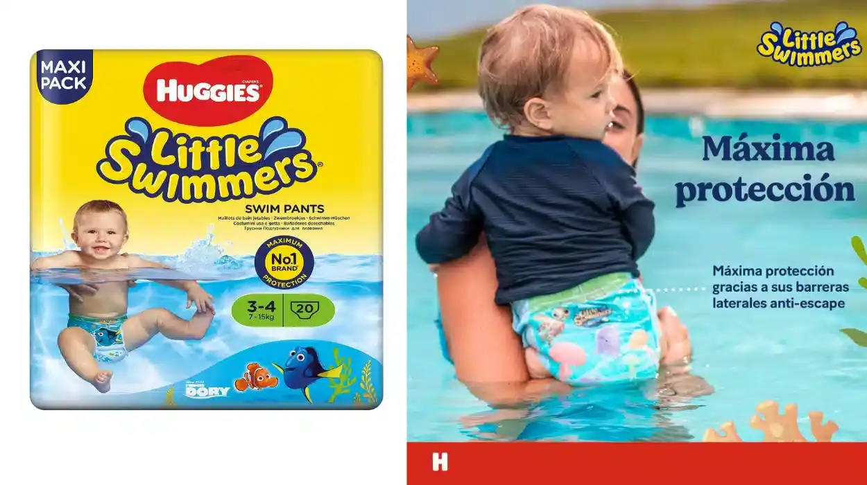 Pack x20 pañales bañadores Huggies Little Swimmers para bebé, talla 3-4 por sólo 11,05€ (-8%)