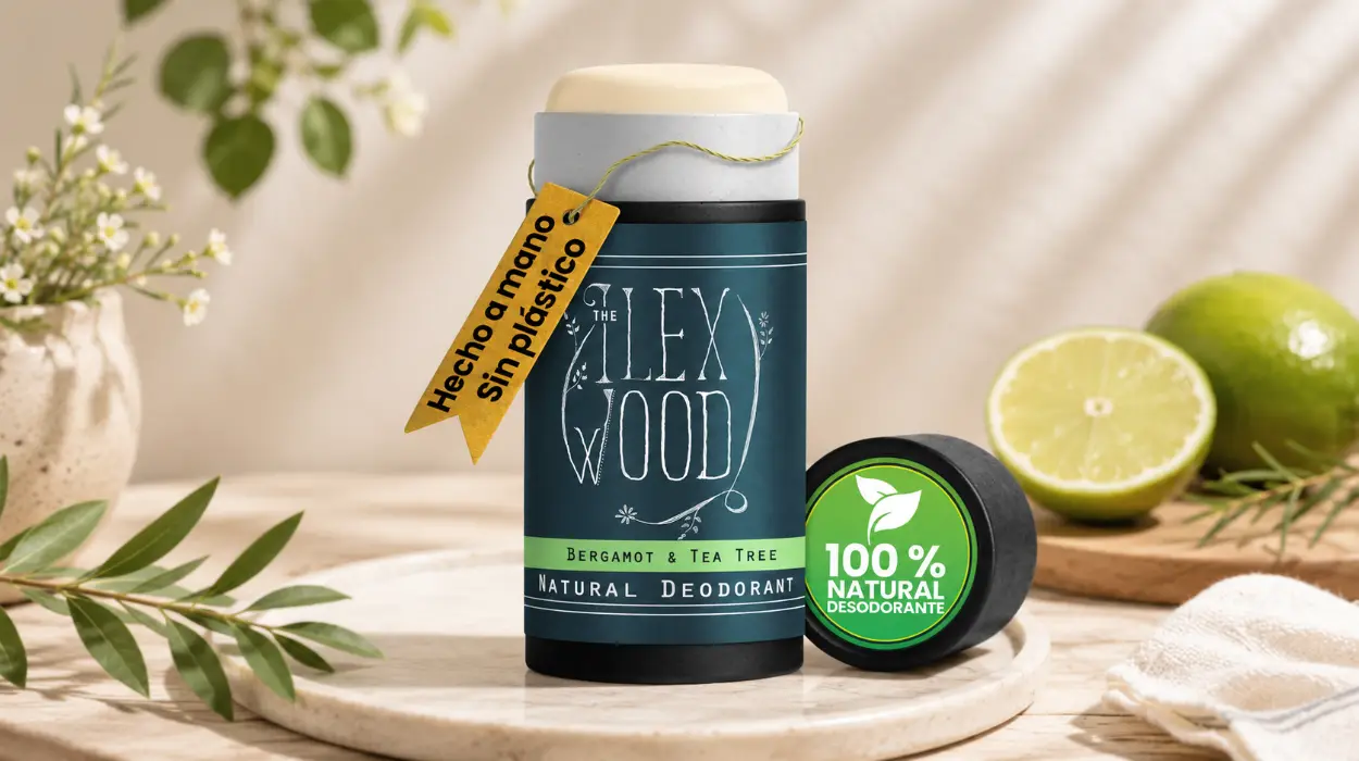 Desodorante natural The Ilex Wood de bergamota y árbol de té, 70 ml por sólo 8,58€ (-34%)