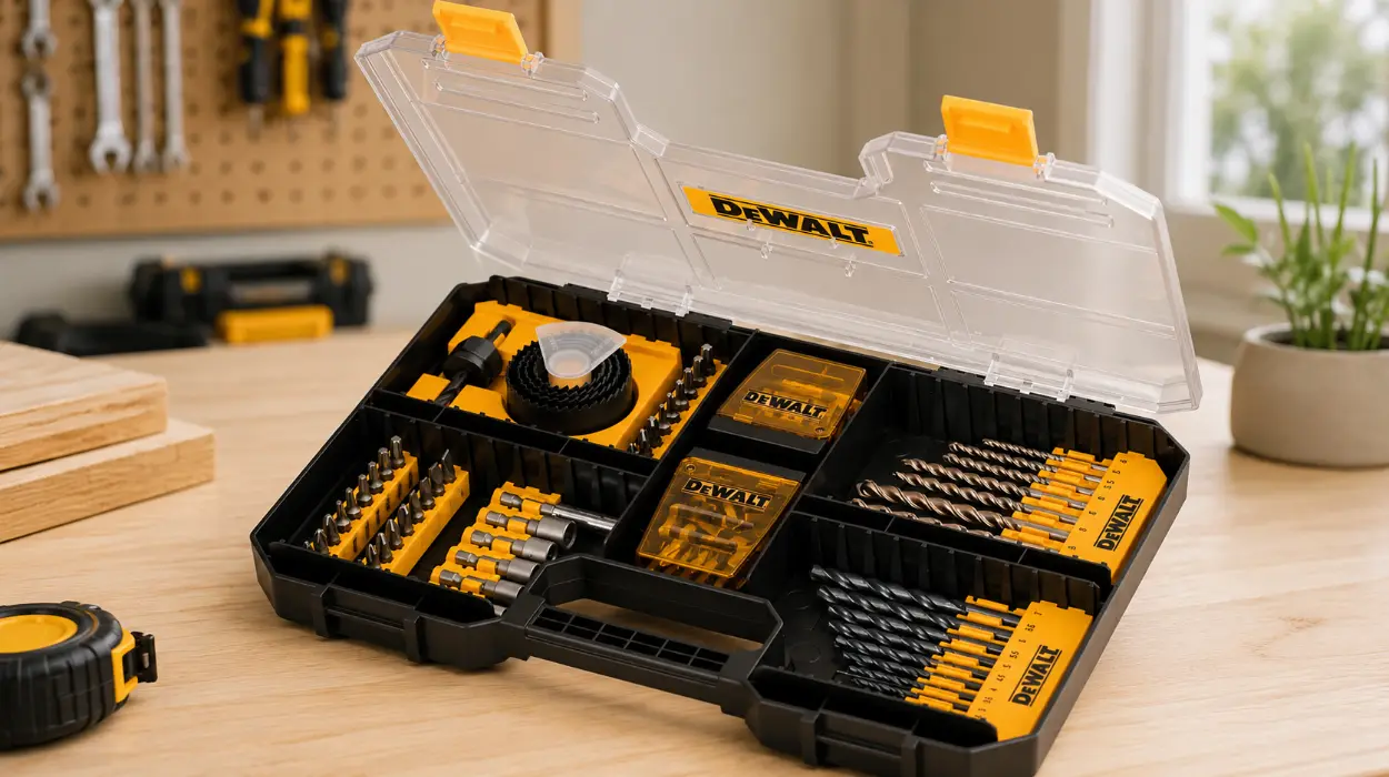 Juego de 100 puntas y brocas DEWALT con estuche compatible Tstak por sólo 48,01€ con envío gratis (-45%)