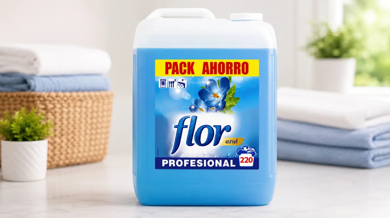 Suavidad y aroma duradero para tu ropa: Flor Suavizante profesional azul de 220 dosis por sólo 14,90€ (-23%)