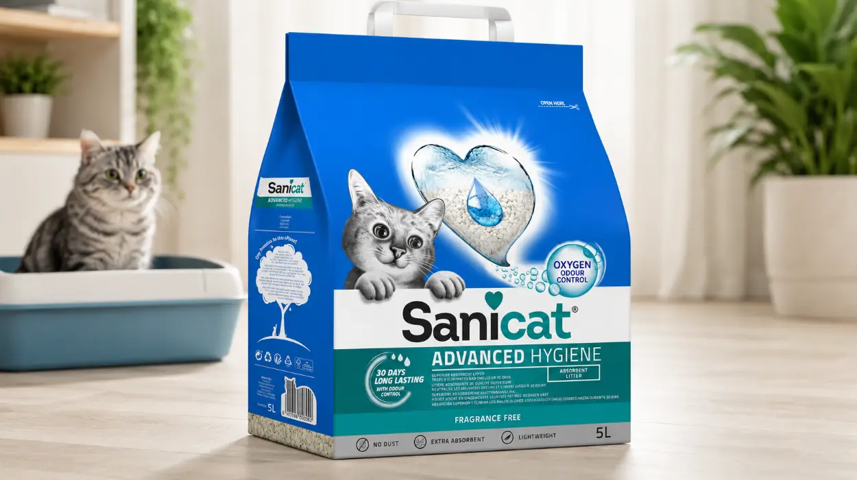 Arena para gatos Sanicat Advanced Hygiene sin perfume de 5L por sólo 4,25€ (-39%)