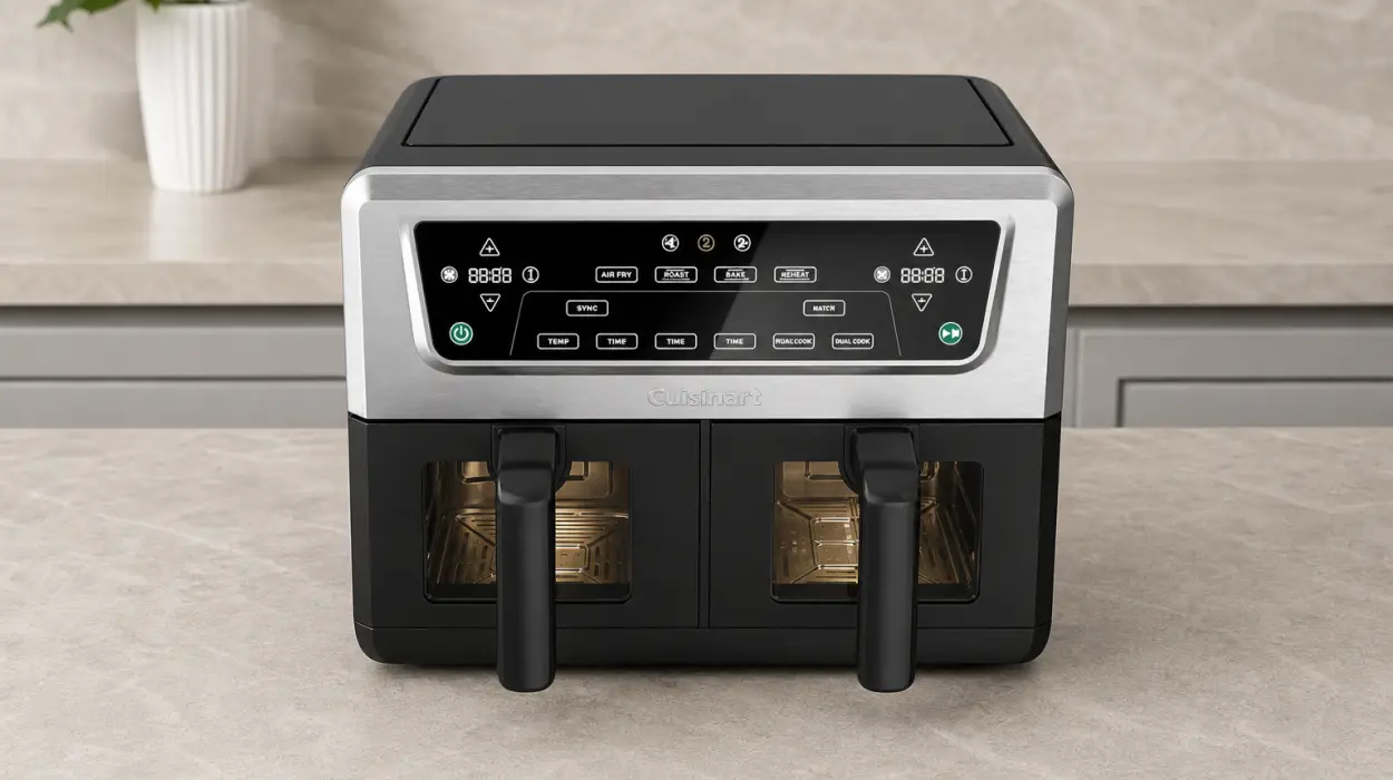 Freidora de aire Cuisinart Air Fryer XXL Doble Zona sin PFAS, 8 raciones y piezas aptas para lavavajillas por sólo 95,70€ con envío gratis (-44%)