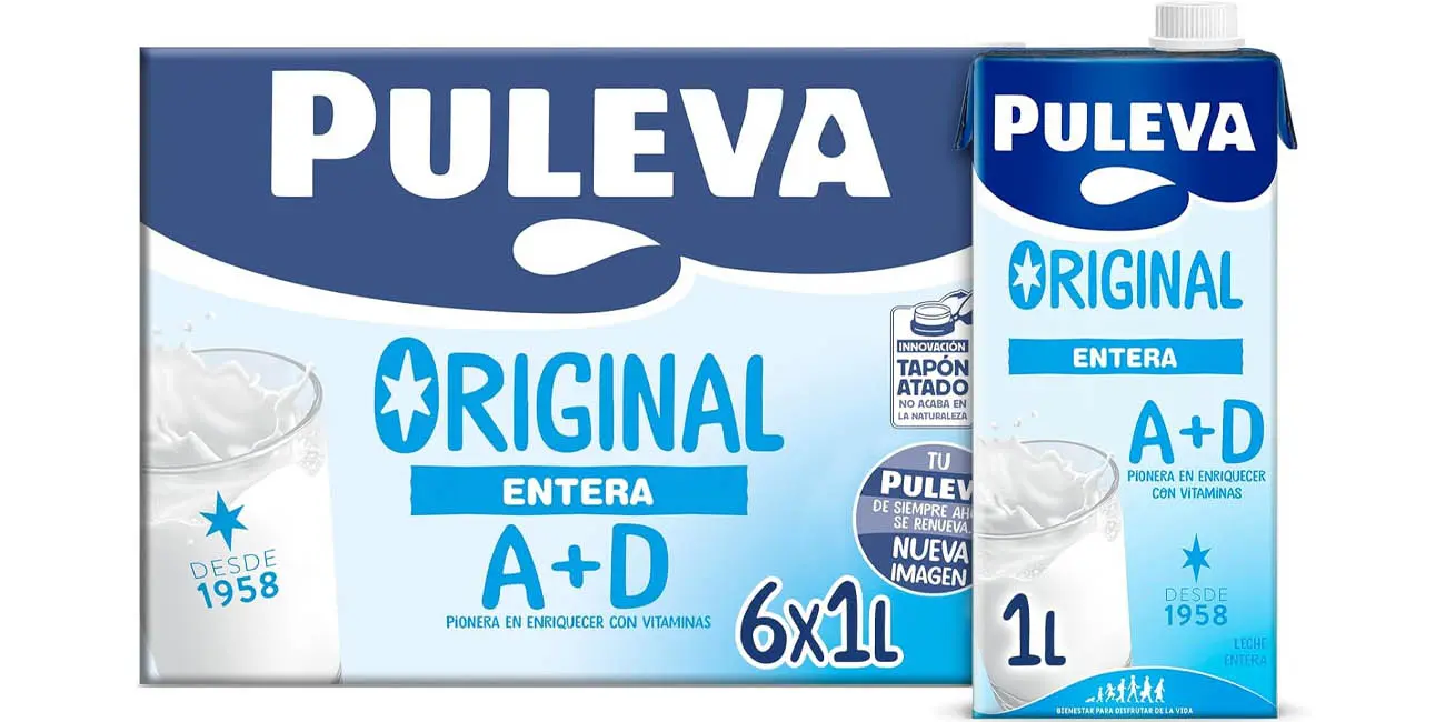 Ahorra sin las colas del supermercado: Leche Puleva a sólo 0,98€ en litro