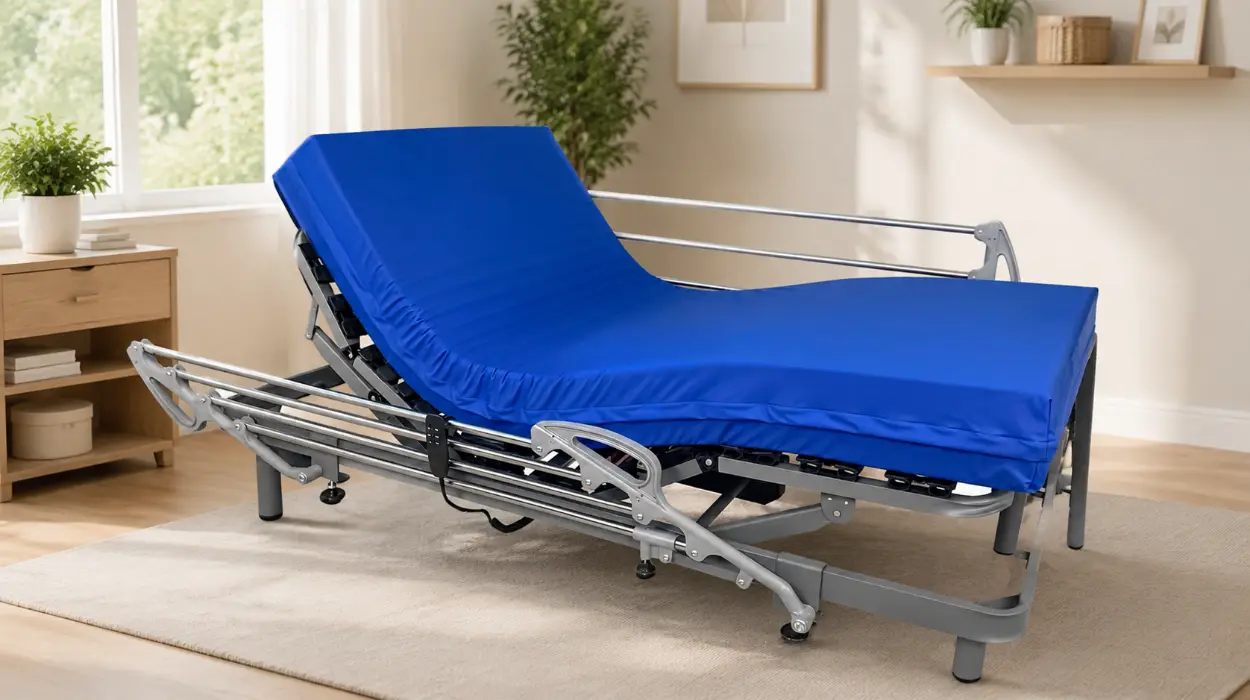 Pack cama eléctrica articulada con colchón sanitario y barandillas por sólo 144,30€ con envío gratis (-75%)