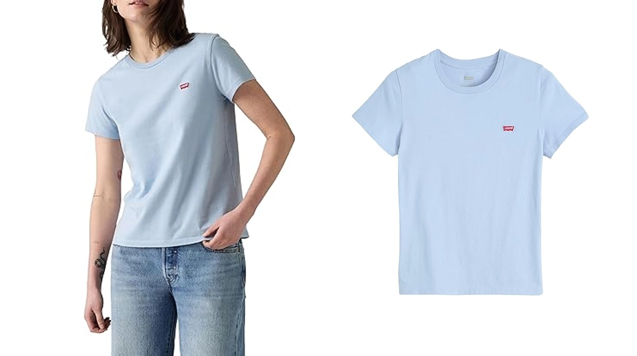 Esta es la camiseta Levi’s TOP VENTAS de Amazon: un clásico para mujer rebajado a sólo 12,50€ en un bonito color azul bebé ¡37% de descuento!