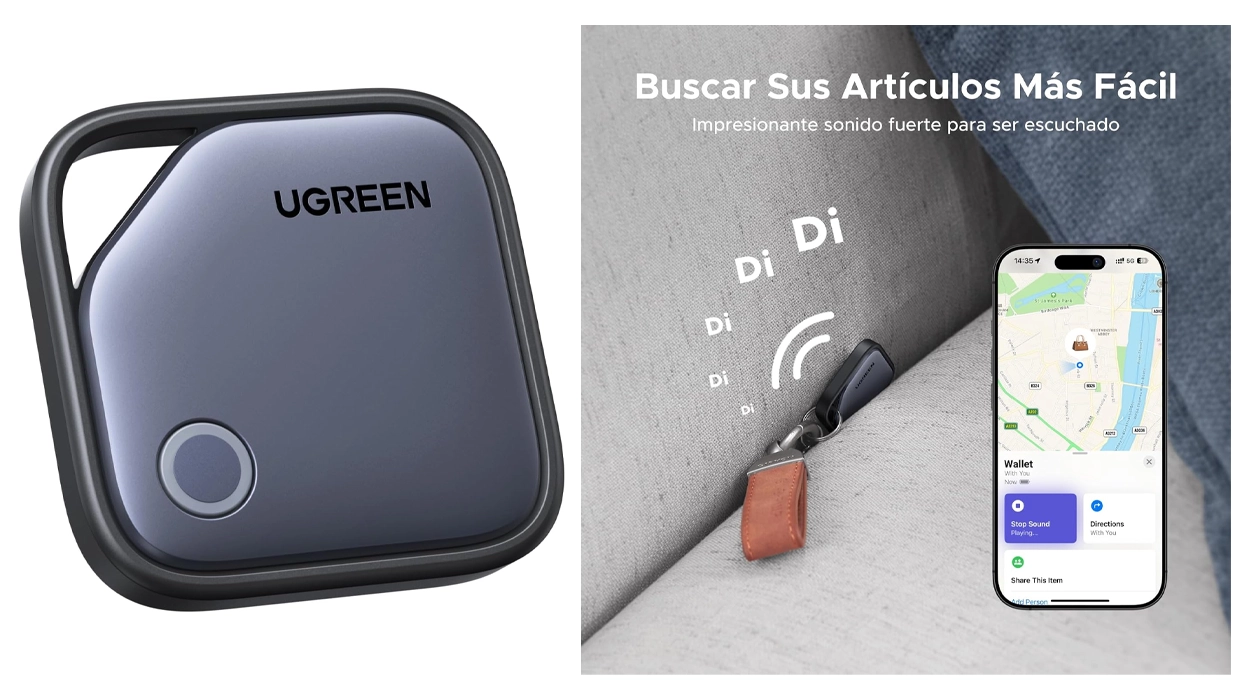 Ten siempre localizadas las llaves, el equipaje o tu patinete con este Smart Finder Ugreen para iOS por menos de 13 euros