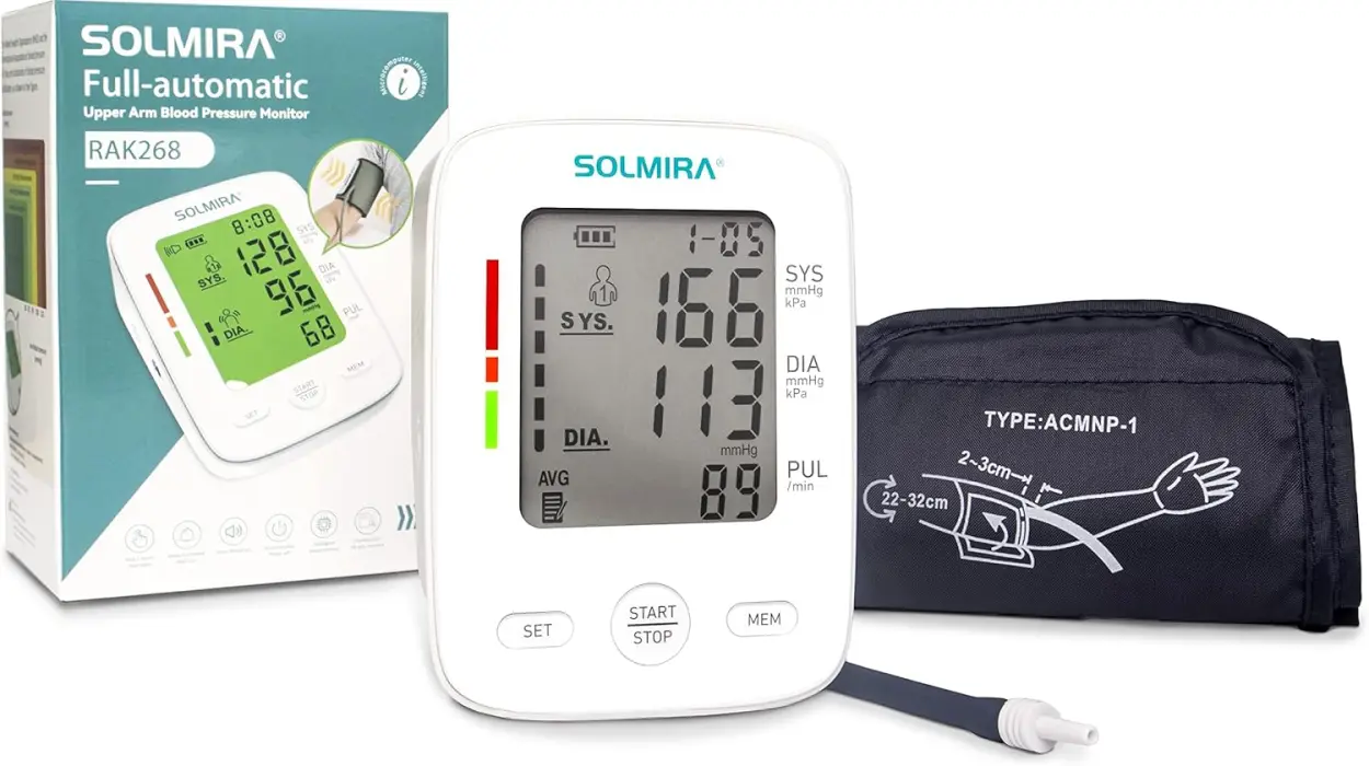 Tensiómetro de brazo digital Solmira CK-A139 con memoria para 2 usuarios por sólo 11,93€ con cupón (-20%)