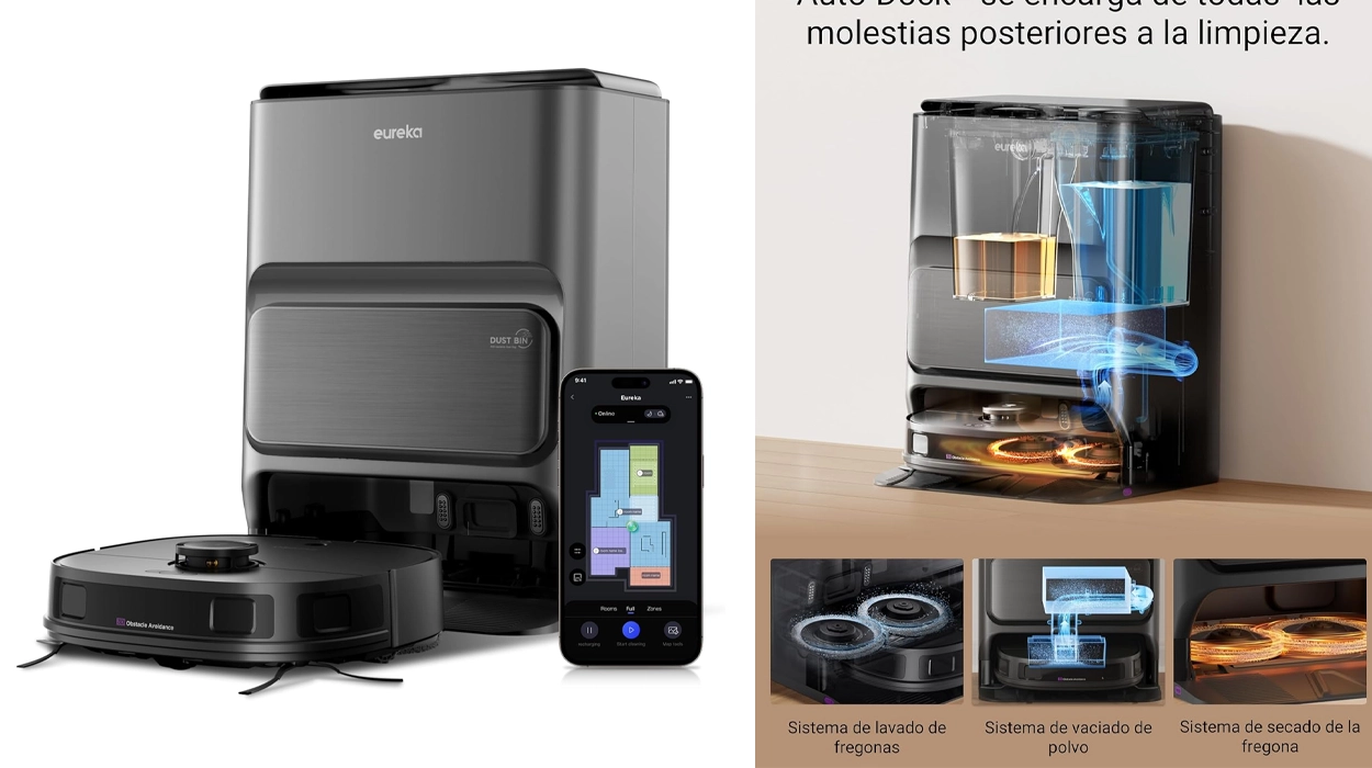 Chollo Robot aspirador y friegasuelos EUREKA J12 Ultra por sólo 239€ con envío gratis (-32%)