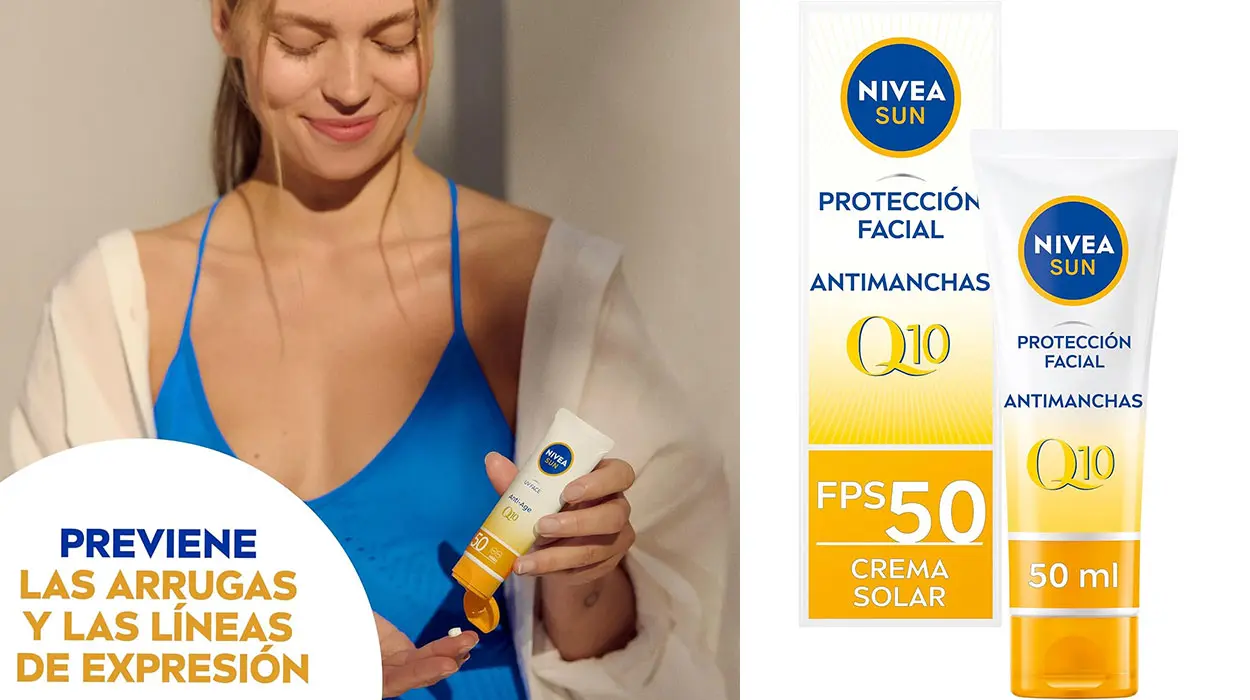 Chollo Pack x2 Crema solar Nivea Sun Q10 Antimanchas FPS50 por sólo 15,37€ con 2ª unidad al 50% ¡7,68€ cada una!