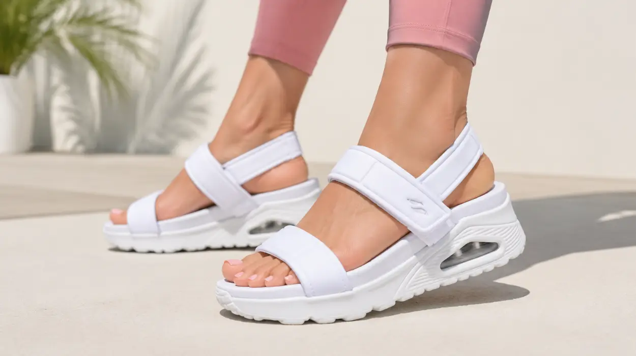 Sandalias Skechers Uno Summer Stand2 en blanco para mujer por sólo 36,95€ con envío gratis (-47%)