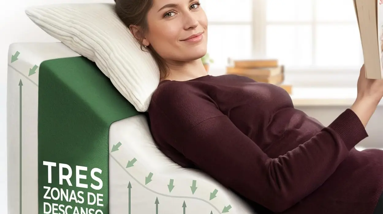 Almohada de lectura ergonómica de espuma viscoelástica para cama y sofá por sólo 73,64€ con envío gratis (-14%)