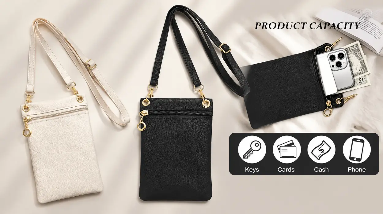Solución elegante para llevar tu móvil: bolso Aucuu de piel sintética y correa ajustable por sólo 5,84€ (-10%)
