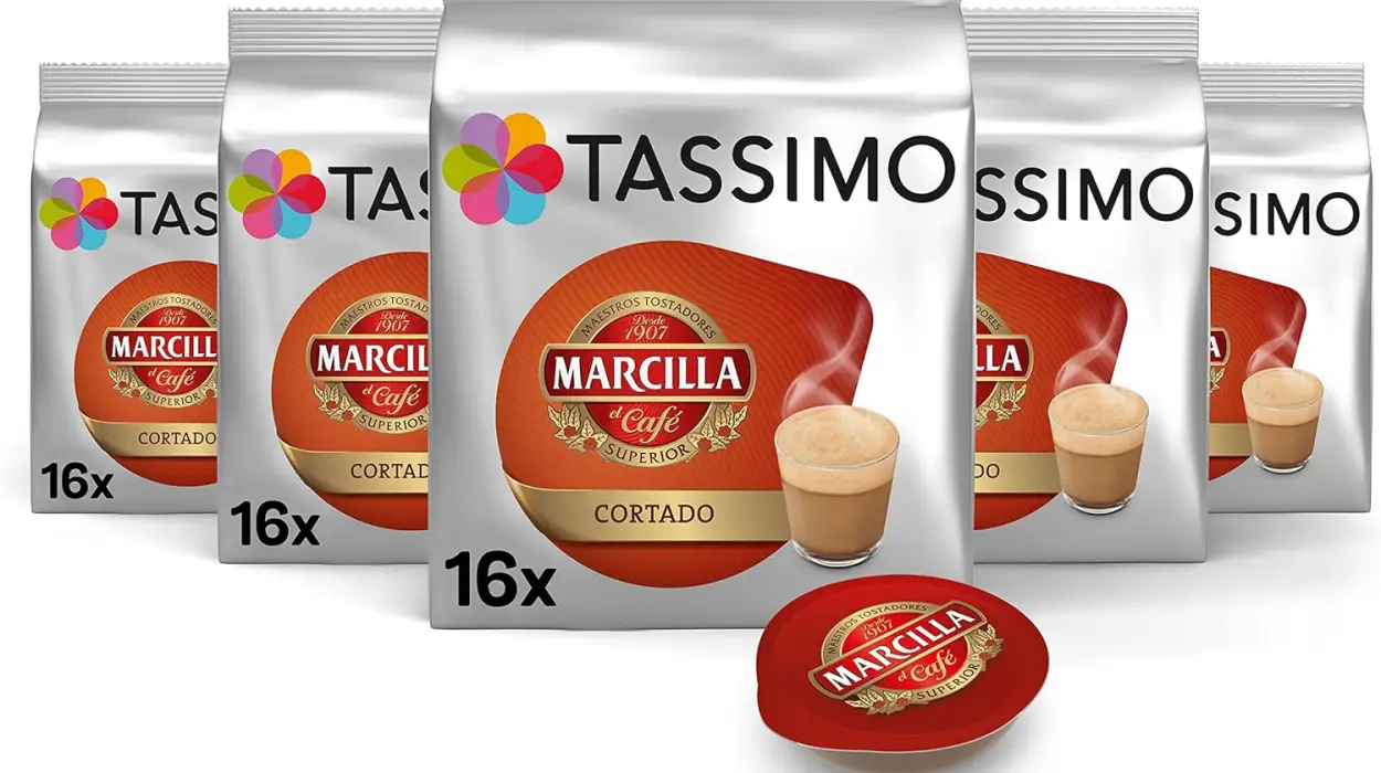 Pack x80 Cápsulas de café Marcilla Cortado para Tassimo por sólo 20,99€ (-37%) ¡0,26€ cada una!