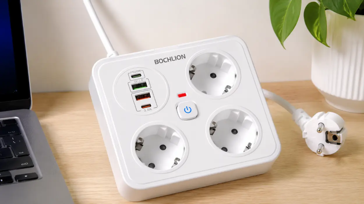 Regleta de 3 enchufes y 4 USB para carga rápida con interruptor y cable de 1,8 m por sólo 13,59€ (-43%)