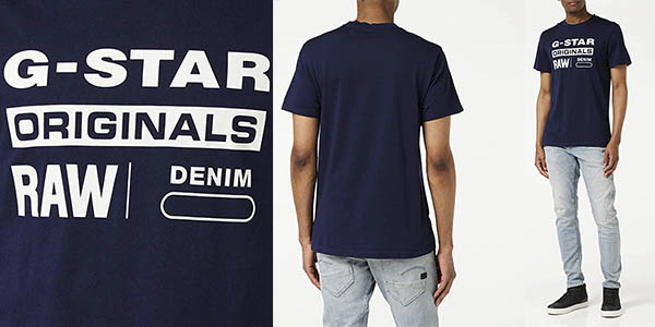 Chollo Camiseta G-Star Raw Graphic Slim para hombre por sólo 14,67€ (-58%)