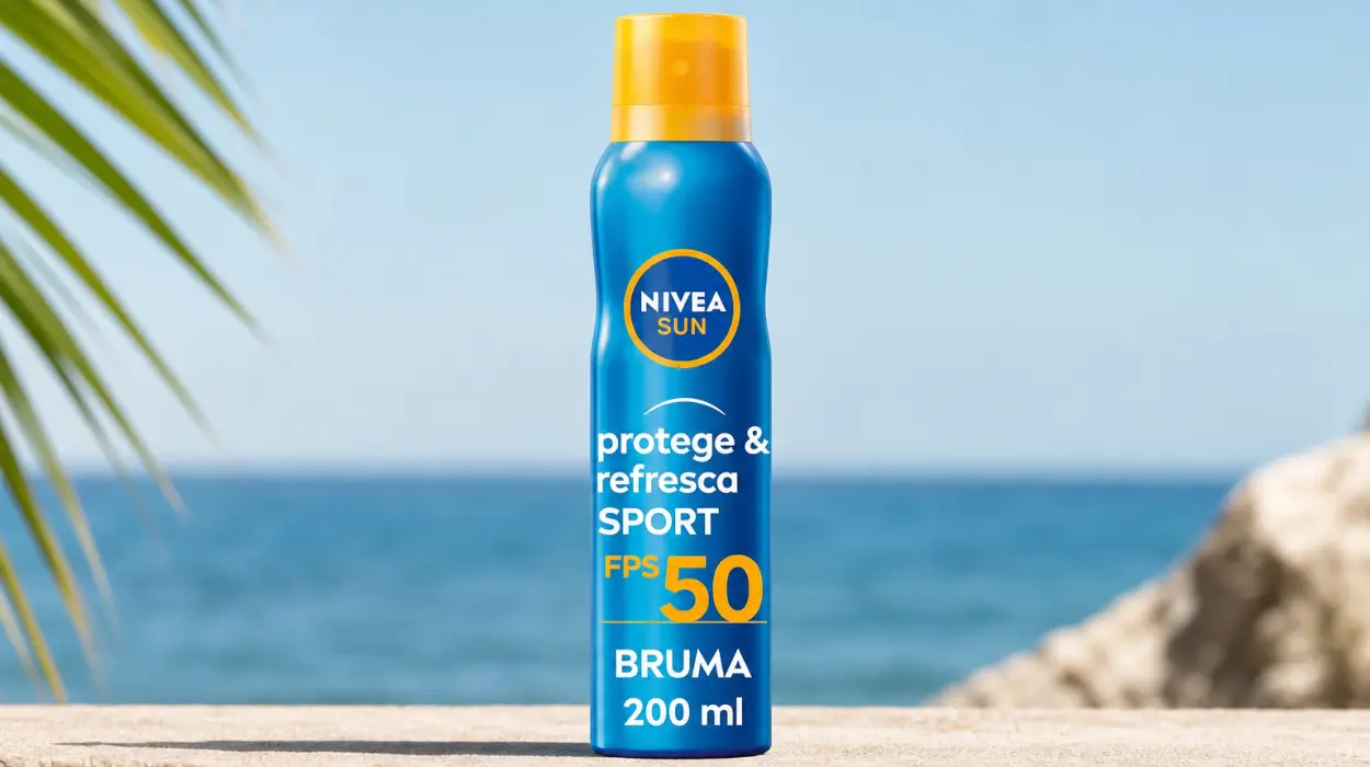 Spray bruma solar NIVEA SUN Protege & Refresca FP50, transparente y resistente al agua de 200 ml por sólo 9,33€ (-40%)