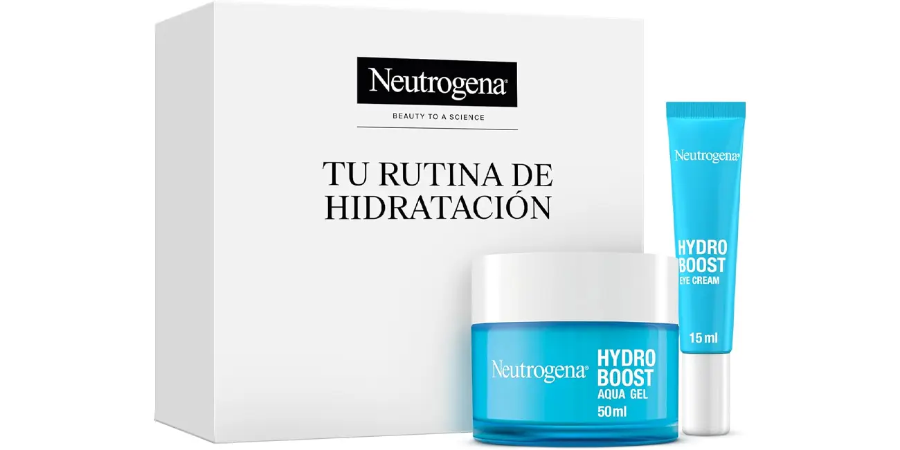 Chollo Pack Neutrogena Rutina Hydro Boost con gel hidratante facial y contorno de ojos antifatiga por sólo 12,75€ (-45%)