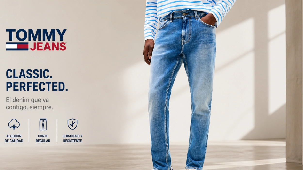 Los vaqueros Tommy Jeans Austin están ARRASANDO en ventas con este descuentazo que los deja a MITAD de precio