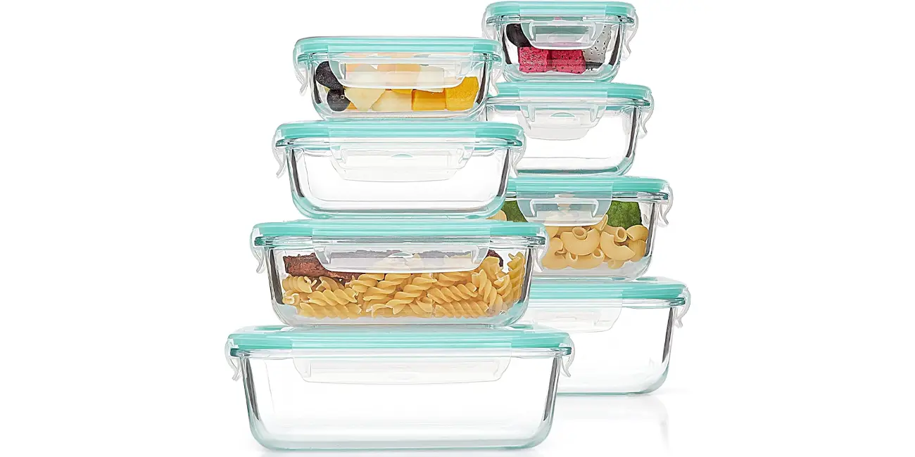 Chollo Pack 8x recipientes de cristal Vtopmart para cocina por sólo 21,84€ (-22%)