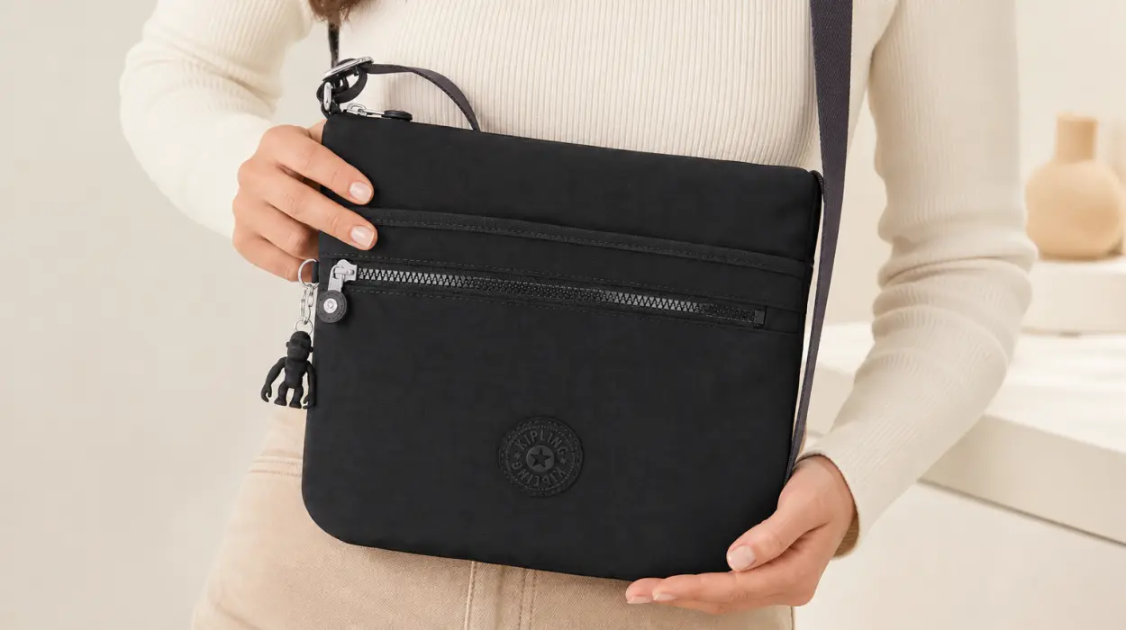 Bandolera mediana Kipling Arto con múltiples compartimentos en Negro por sólo 39,95€ con envío gratis (-50%)