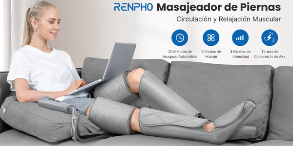 Chollo Masajeador de compresión Renpho para piernas por sólo 119,99€ con envío gratis (-20%) ¡Top ventas!