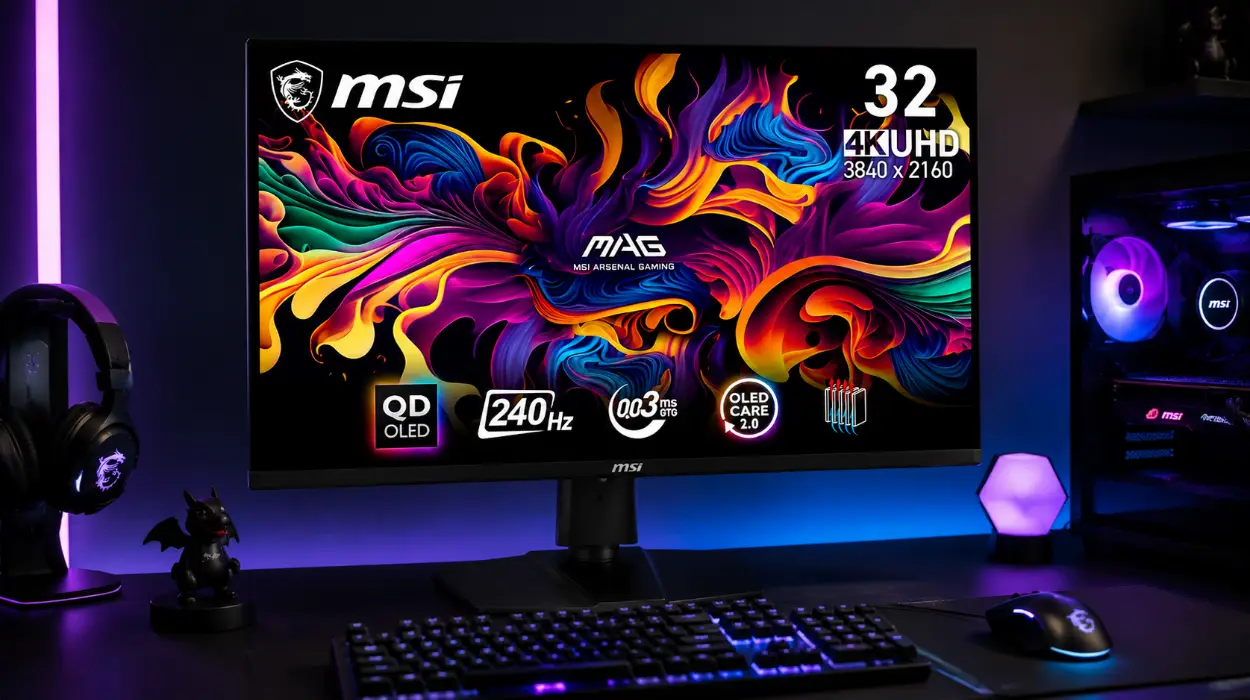 Monitor gaming MSI MAG 321UPX de 31,5″ con panel OLED Quantum Dot para un rendimiento visual superior por sólo 584,10€ con envío gratis (-20%)
