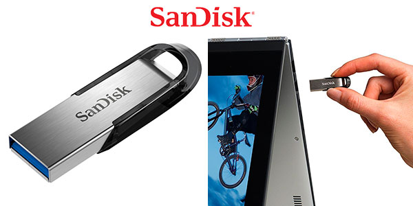 Chollazo Memoria flash SanDisk Ultra Flair USB 3.0 de 128 GB por sólo 12,20€