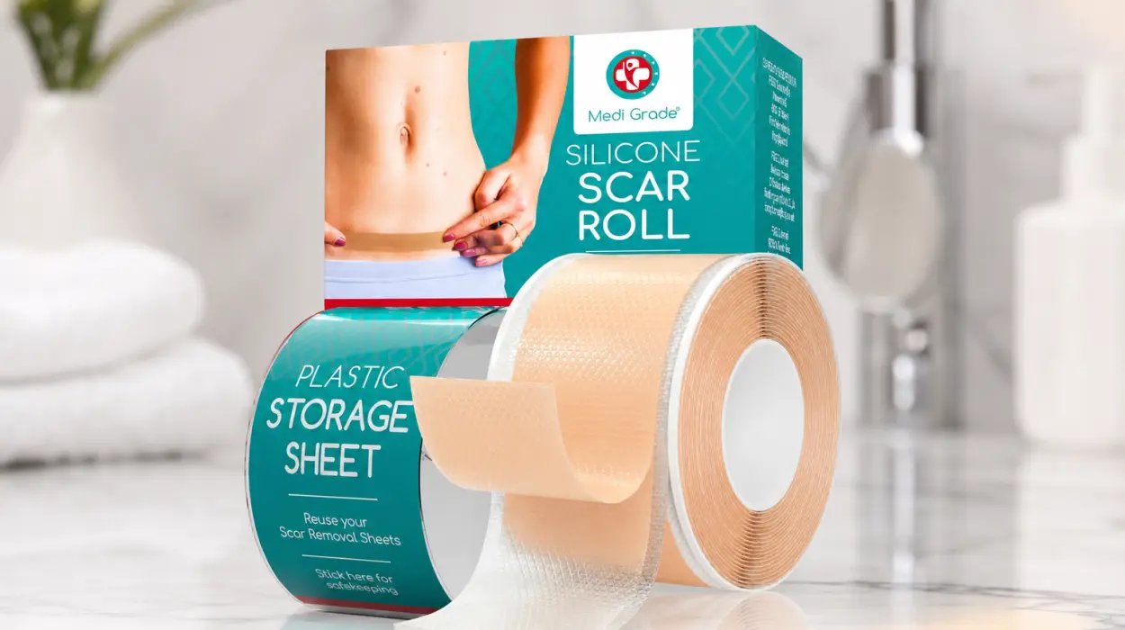 Rollo de apósitos cicatrizantes de silicona de Medi Grade, 2 metros para reducir cicatrices de cesárea y queloides por sólo 15,19€ con cupón (-24%)