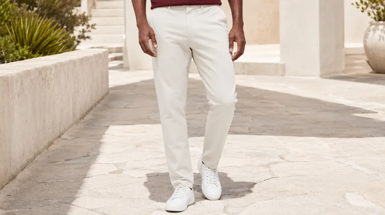 Pantalones chinos Tommy Hilfiger Core Harlem Essential para hombre en color beige por sólo 44,95€ con envío gratis (-55%)