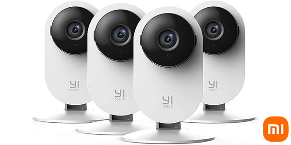 Chollo Pack 4x Cámara WiFi Xiaomi YI Home Camera 1080p por sólo 37,59€ y envío gratis con cupón descuento ¡Sólo 9,39€ cada una!